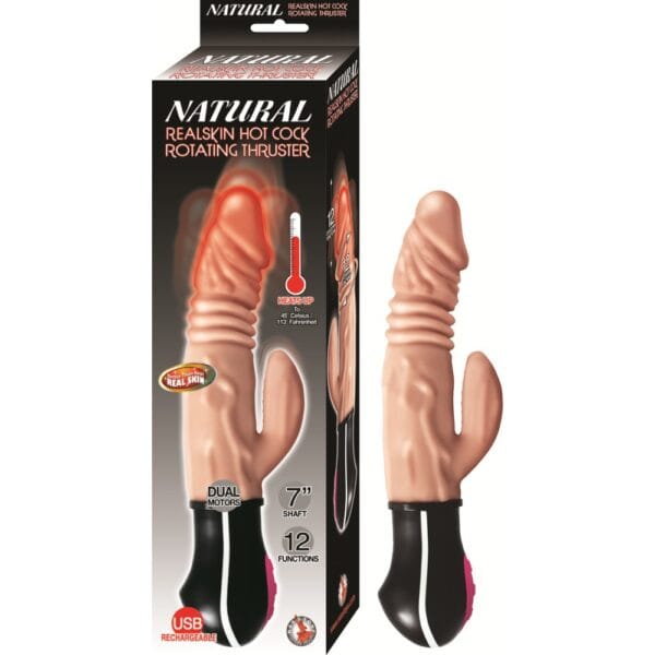 Nasstoys Realistic Warming Thrusting Vibrating Dildo Flesh – image number 4