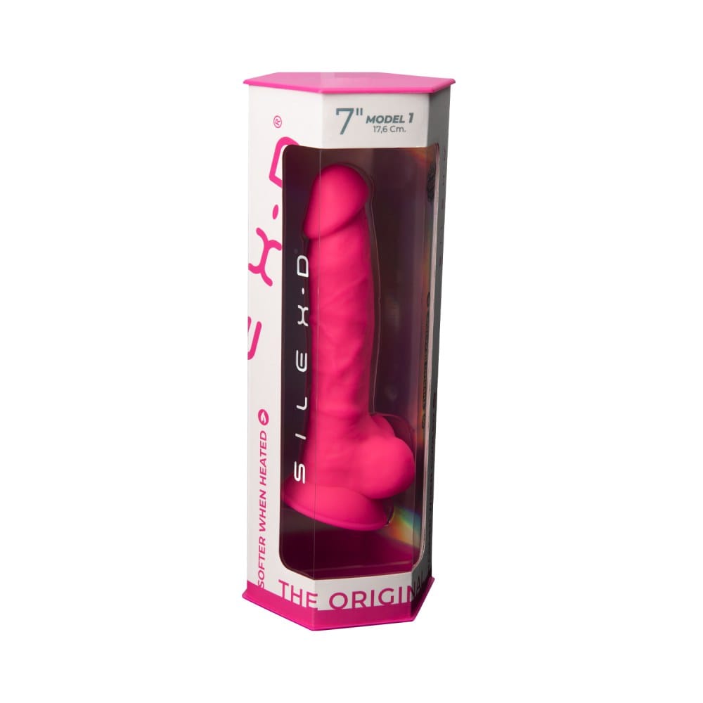 SilexD Realistic Pink Suction Cup Dildo with Balls 7 Inch – image number 6