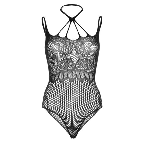 Leg Avenue Strappy Halter Thong Teddy – image number 1