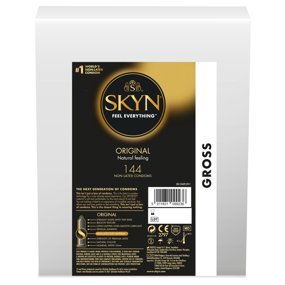 Mates SKYN Original Non-Latex Condoms BX144 Clinic Pack – image number 1