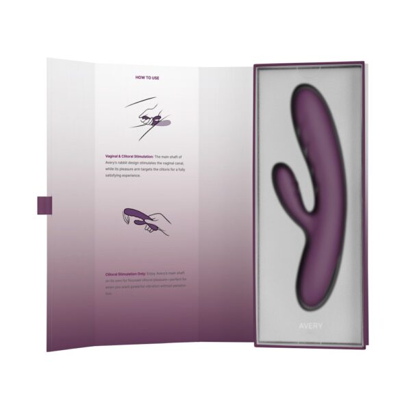 Svakom Avery Thrusting Rabbit Vibrator with Clitoral Stimulator – image number 5