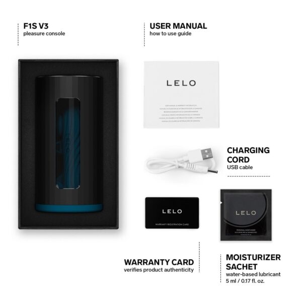 LELO F1S V3 AI Interactive App Controlled Male Masturbator Blue – image number 2