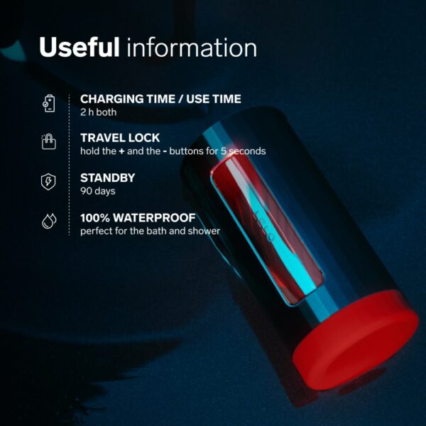 LELO F1S V3 AI Interactive App Controlled Male Masturbator Blue – image number 4