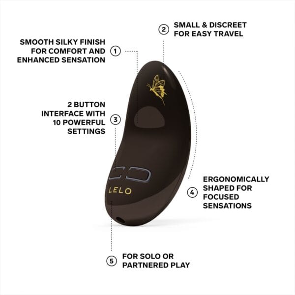 LELO Nea 3 Black Clitoral Massager Vibrator – image number 4