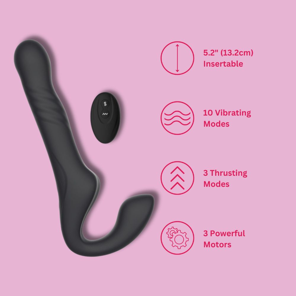 MINA Surge Remote Control Thrusting & Vibrating Strapless Strap-On – image number 6