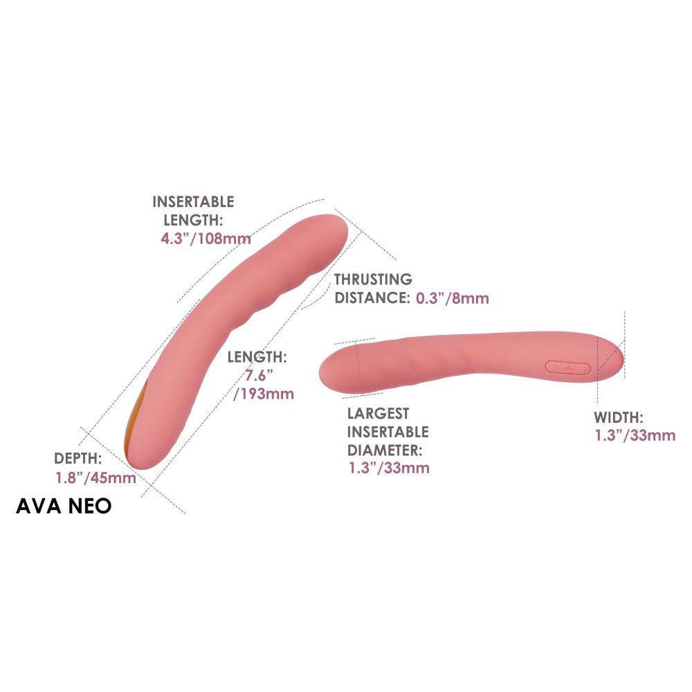 Svakom Ava Neo App Controlled Thrusting G-Spot Vibrator Pink – image number 4