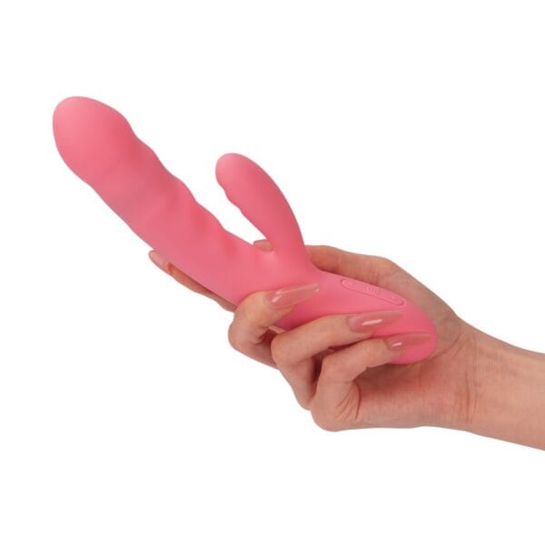 Svakom Avery Thrusting Rabbit Vibrator with Clitoral Stimulator Pink – image number 4
