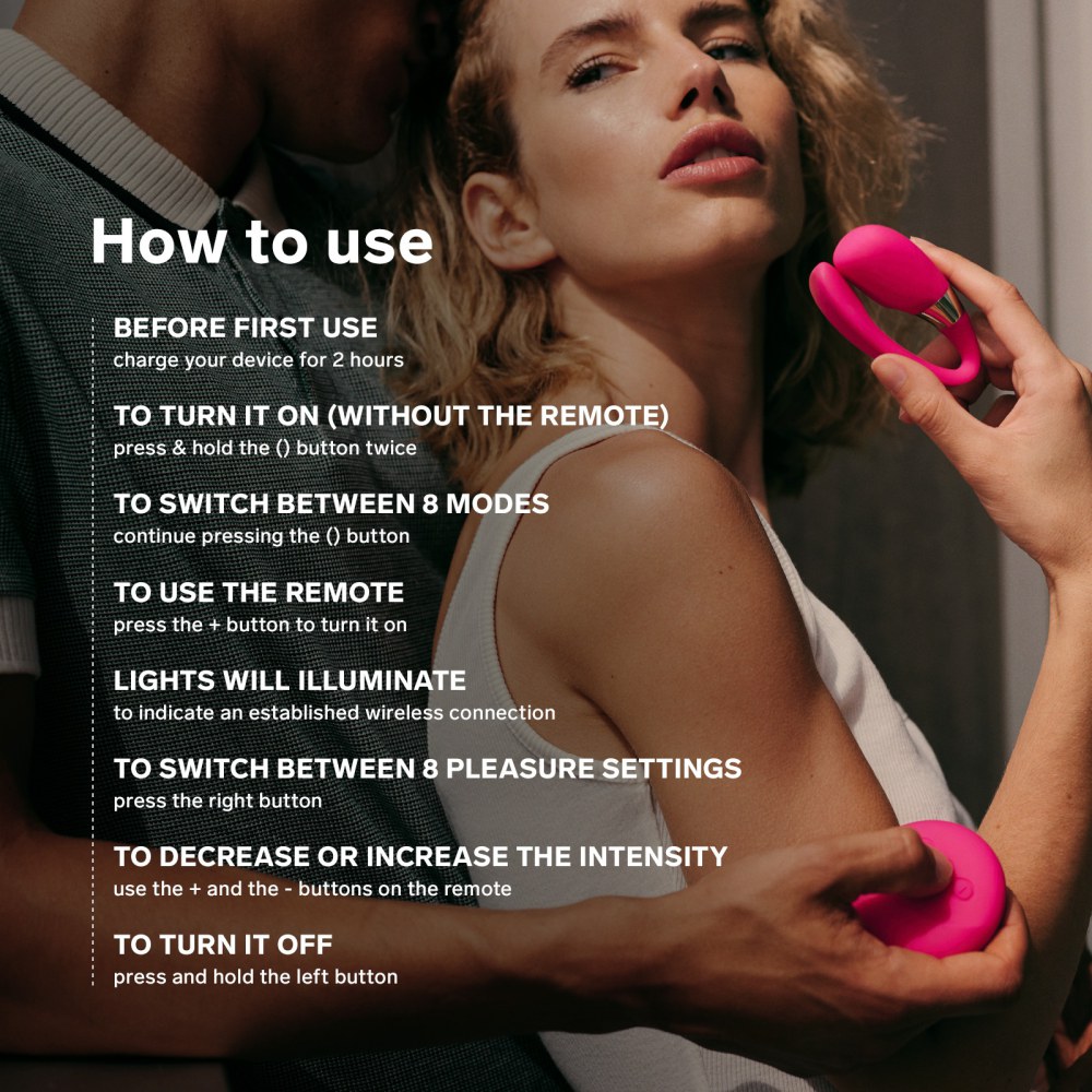 LELO Tiani 3 Cerise Remote Control Couples Massager – image number 3