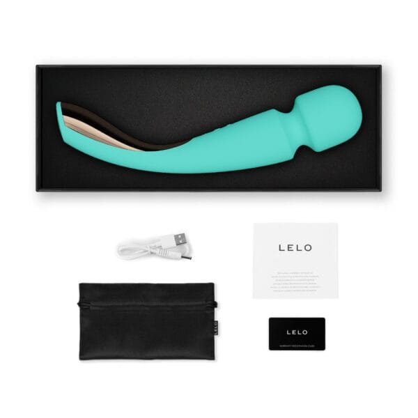 LELO Smart Wand 2 Large Blue Massage Wand Vibrator – image number 3