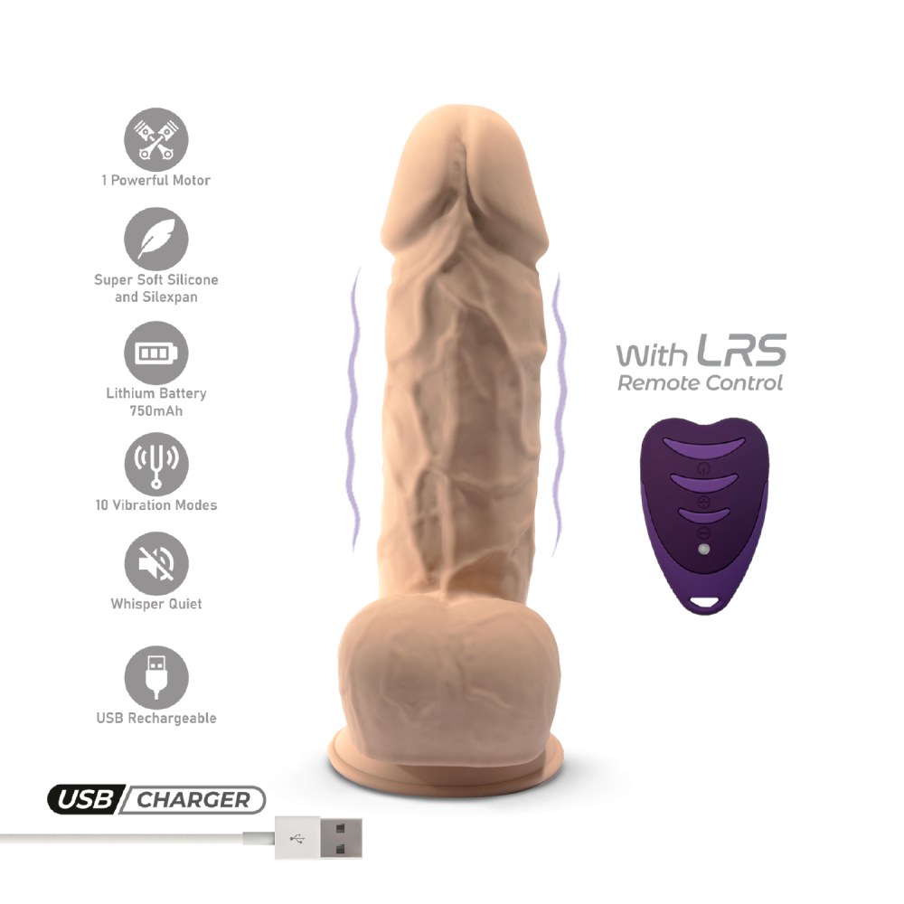 SilexD 8.5 Inch Remote Controlled Vibrating Dildo – image number 4