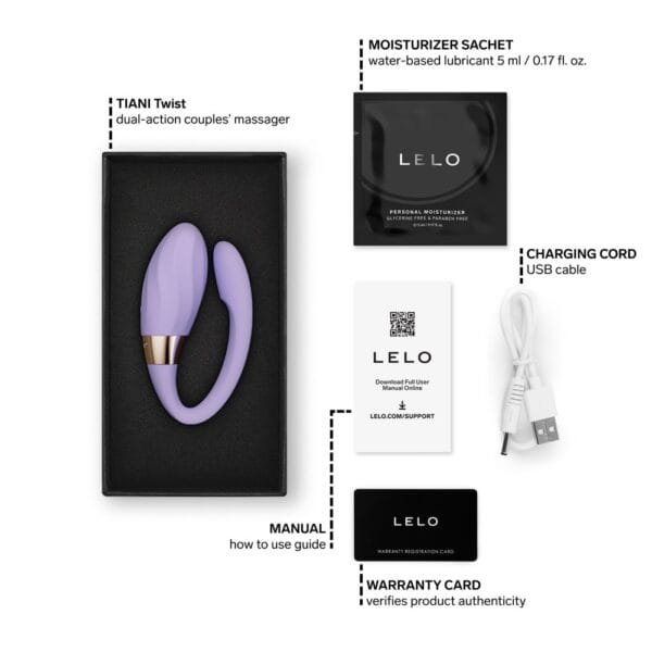 LELO Tiani Twist Lavender App Controlled Couples Massager – image number 4