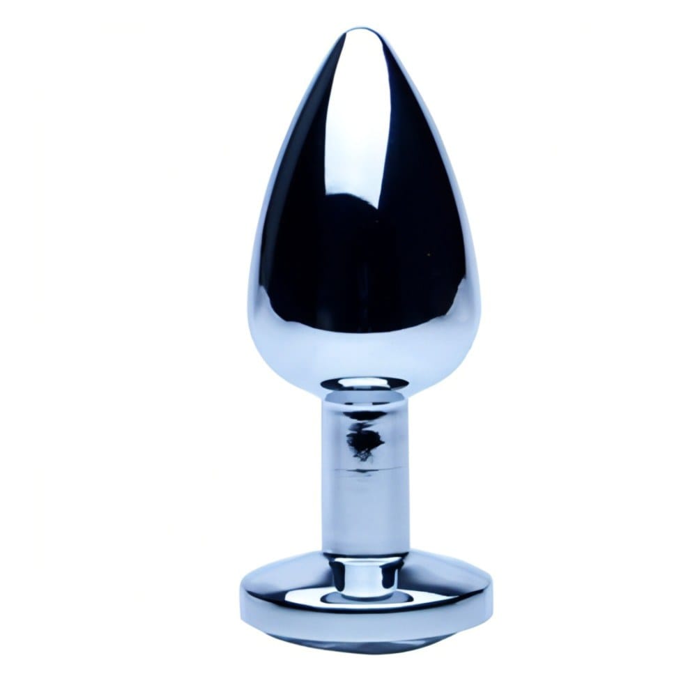 Precious Metals Silver Jewelled Butt Plug Small – image number 3