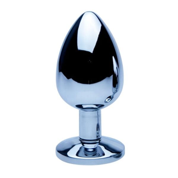 Precious Metals Silver Jewelled Large Butt Plug – image number 2