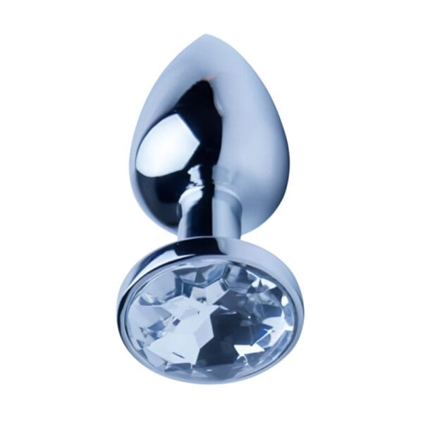 Precious Metals Silver Jewelled Large Butt Plug – image number 3
