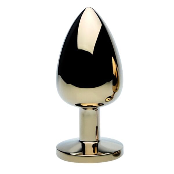 Precious Metals Gold Jewelled Butt Plug Large – image number 1