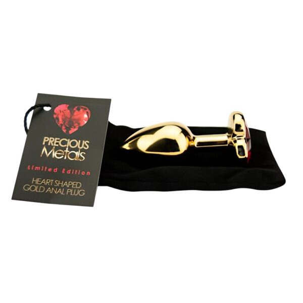 Precious Metals Heart Shaped Gold Butt Plug – image number 5