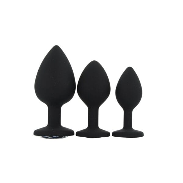 Toosh Silicone Butt Plug Set Of 3 Black – image number 1