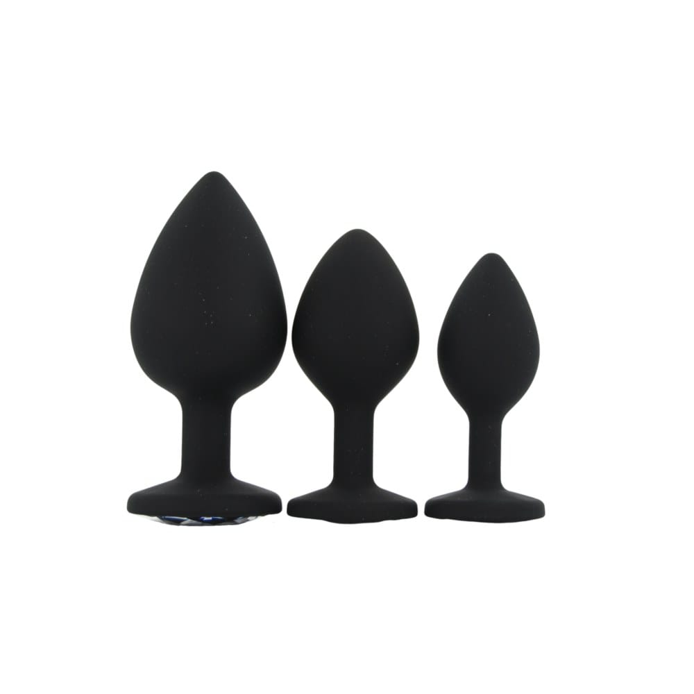 Toosh Silicone Butt Plug Set Of 3 Black – image number 1
